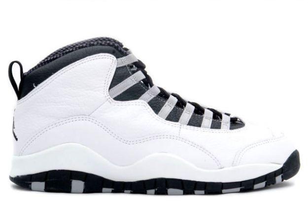 jordan 10 gs steels white black light steel grey shoes - Click Image to Close